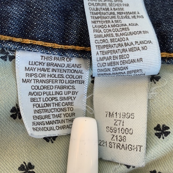Lucky Brand 221 Straight Leg Jeans Size 36/32 - Picture 11 of 16